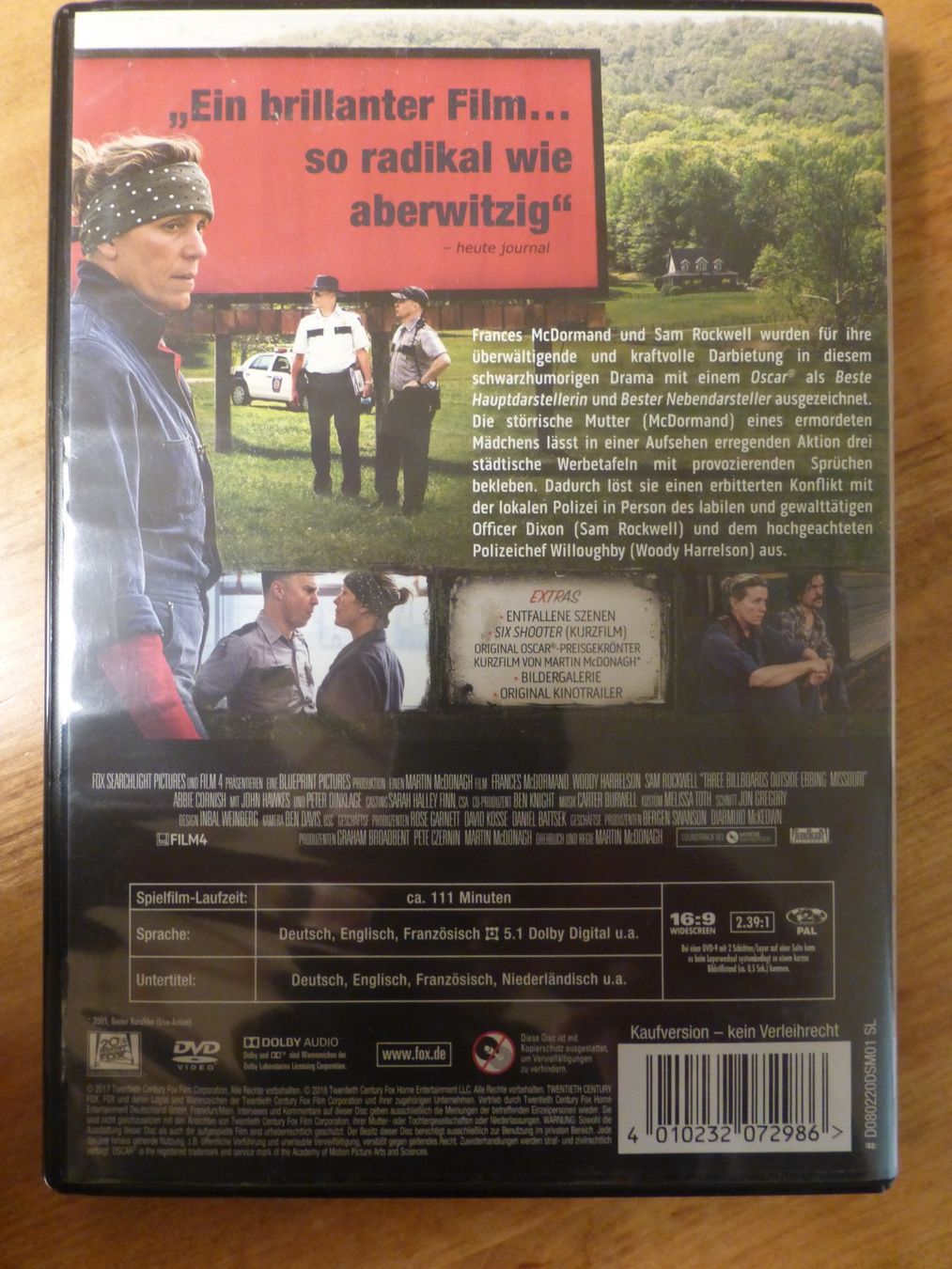 Tutti i DVDs: Three billboards outside ebbing, missouri DVD – Usato da Zumikon venduto da psisound 1