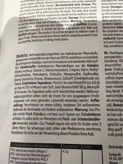 Cibi & Specialità: Eqology Marine Collagen Premium+ – Nuovo e nell'imballaggio originale da Marbach LU venduto da Frantisek 1