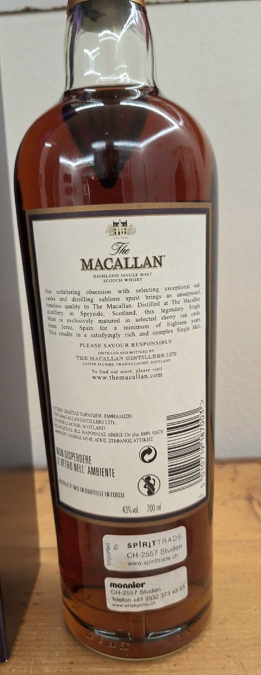 Macallan Spiritueux: Macallan Single Malt 1989 / 18 – Neuf avec emballage d'origine à Aarberg par Lemaxslahs 3