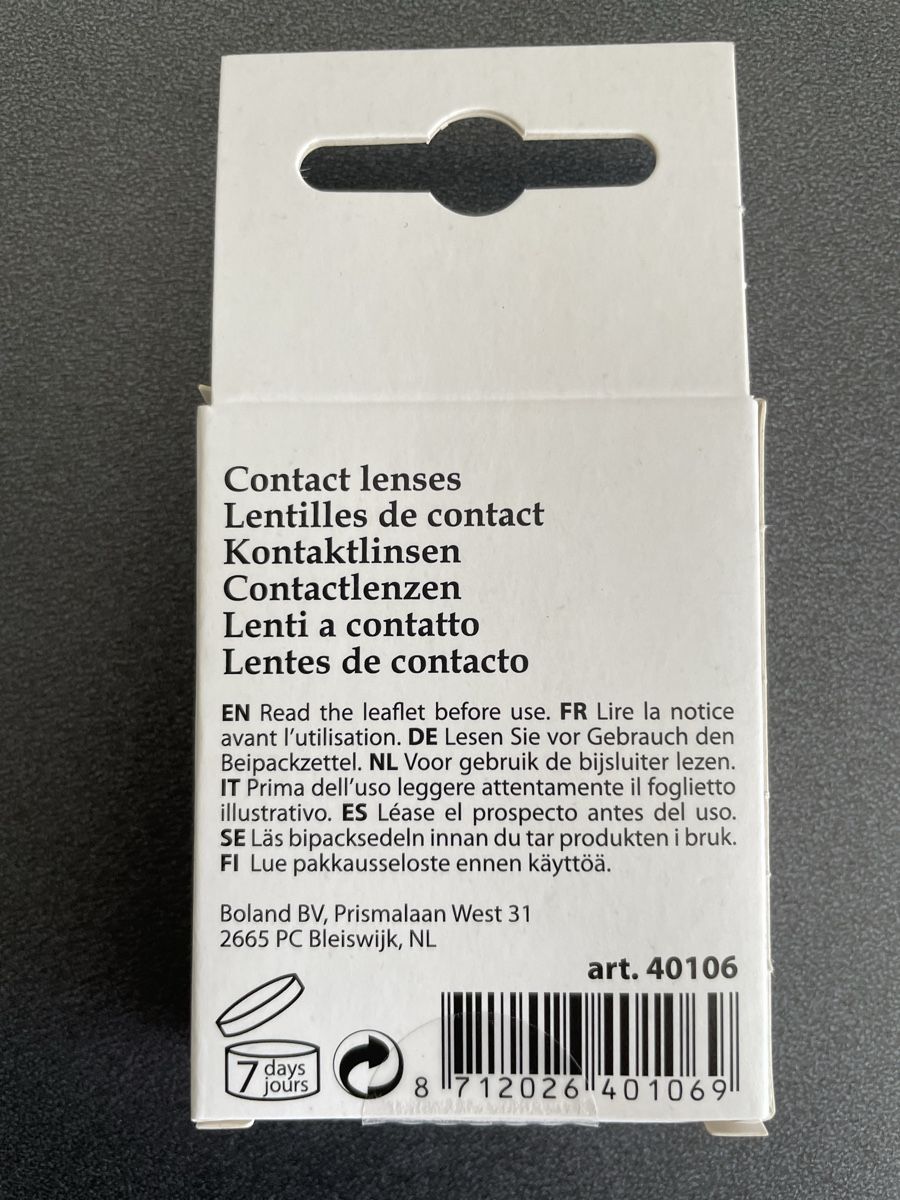 Lentilles de contact: Blaue Kontaktlinsen – Neuf avec emballage d'origine à Wolfenschiessen par Ovomaltineguetzli 1