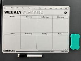 Wochenplaner magnetisch mit Stift und Schwamm gebraucht