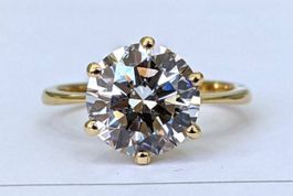 Verlobungsring 3.06 Karat Diamant Solitär 585 Gold IGI zert.