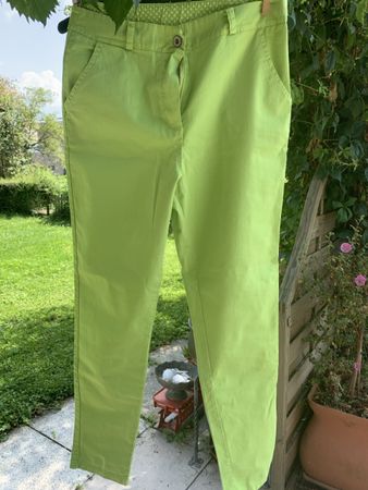 Sommer Chino Hose Gr. S, Neongrün
