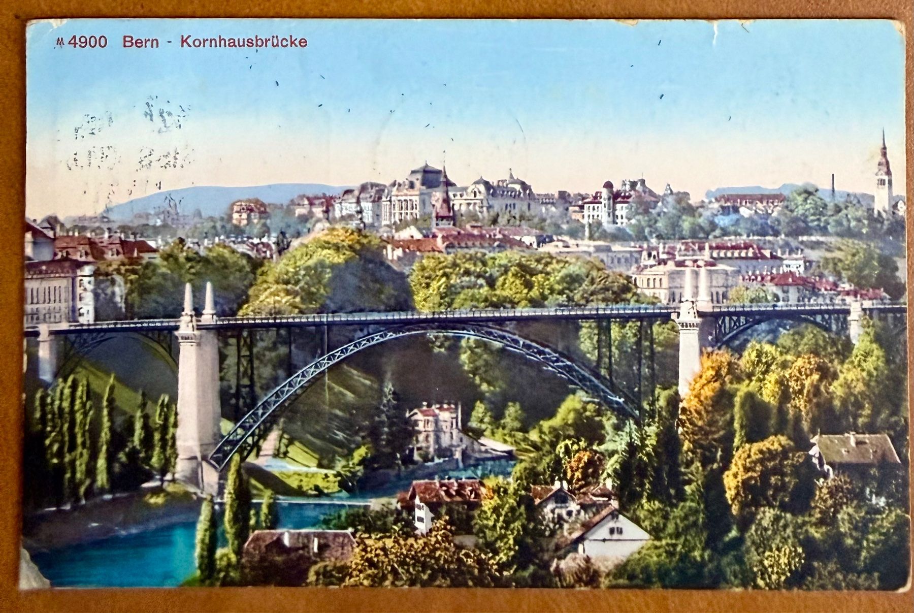 Ansichtskarten: Bern - Panorama - Kornhausbrücke 1913 – Gebraucht aus Lutry von Ediego