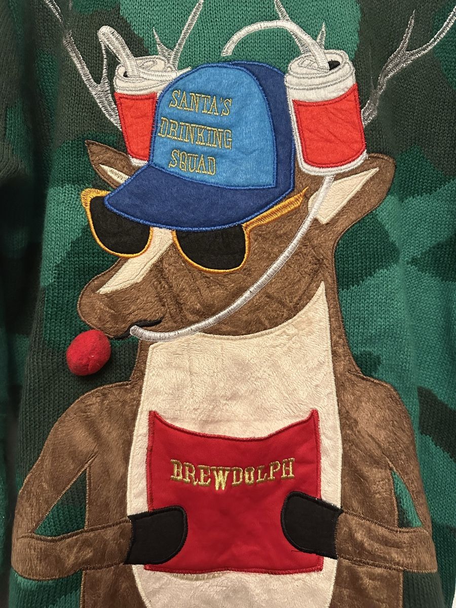 Maglioni & Felpe: Weihnachtspullover Camo-Bier Motiv Grösse M – Usato da Bern venduto da calsenn 1