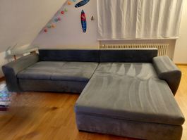 Ecksofa Grau mit Stauraum 