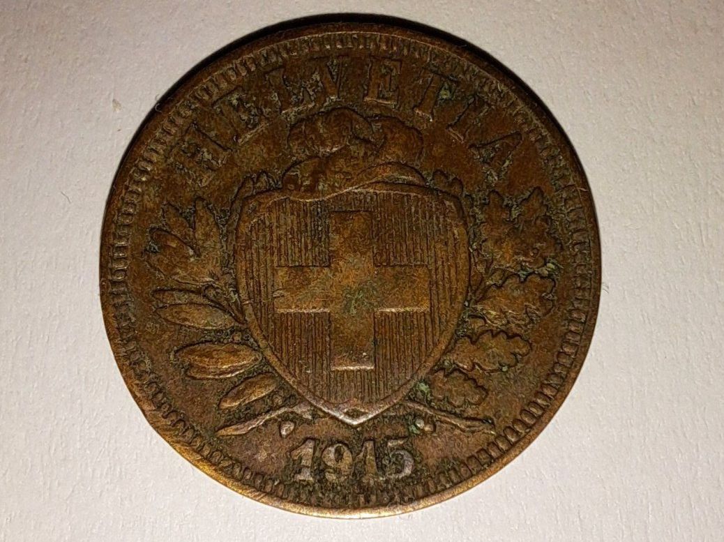 Alle Münzen: 2 Räppler 1915 – Gebraucht aus Rieden SG von Mpfenni