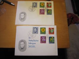PJ 1961 FDC 2 Serien mit und ohne Adresse