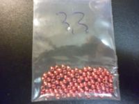 100 perles tungstène rouge met.  3,30 mm
