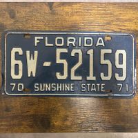🇺🇸 1971 Vintage U.S. Autoschild - Florida GW-52159