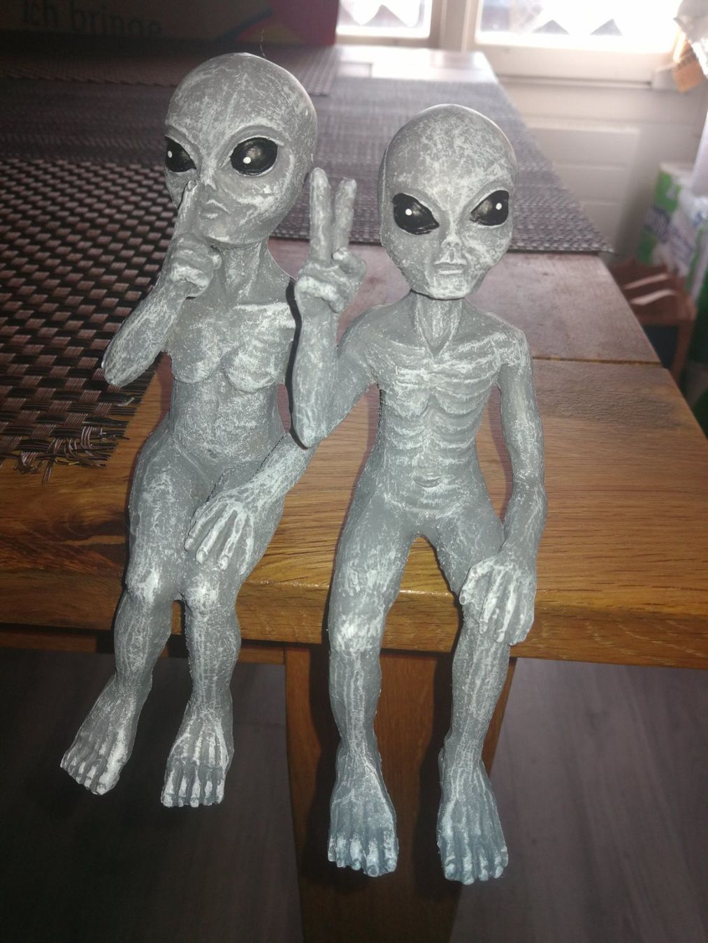 Figuren: 2 X ALIEN GARTEN DEKO - COOL - NEU – Neu und originalverpackt aus Herisau von  2