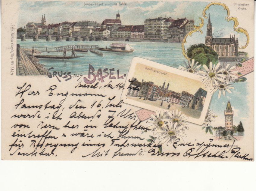 Ansichtskarten: Basel 1904 mit ST Basel Horburg – Gebraucht aus Bürglen TG von StampGraf
