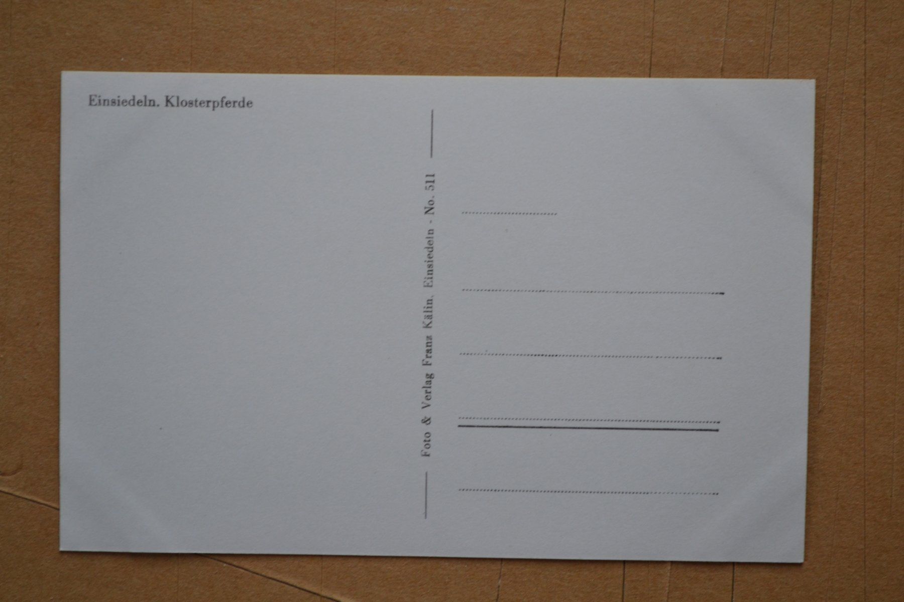 Cartoline postali: AK Einsiedeln Klosterpferde SZ – Usato da Beinwil am See venduto da kajak55 1