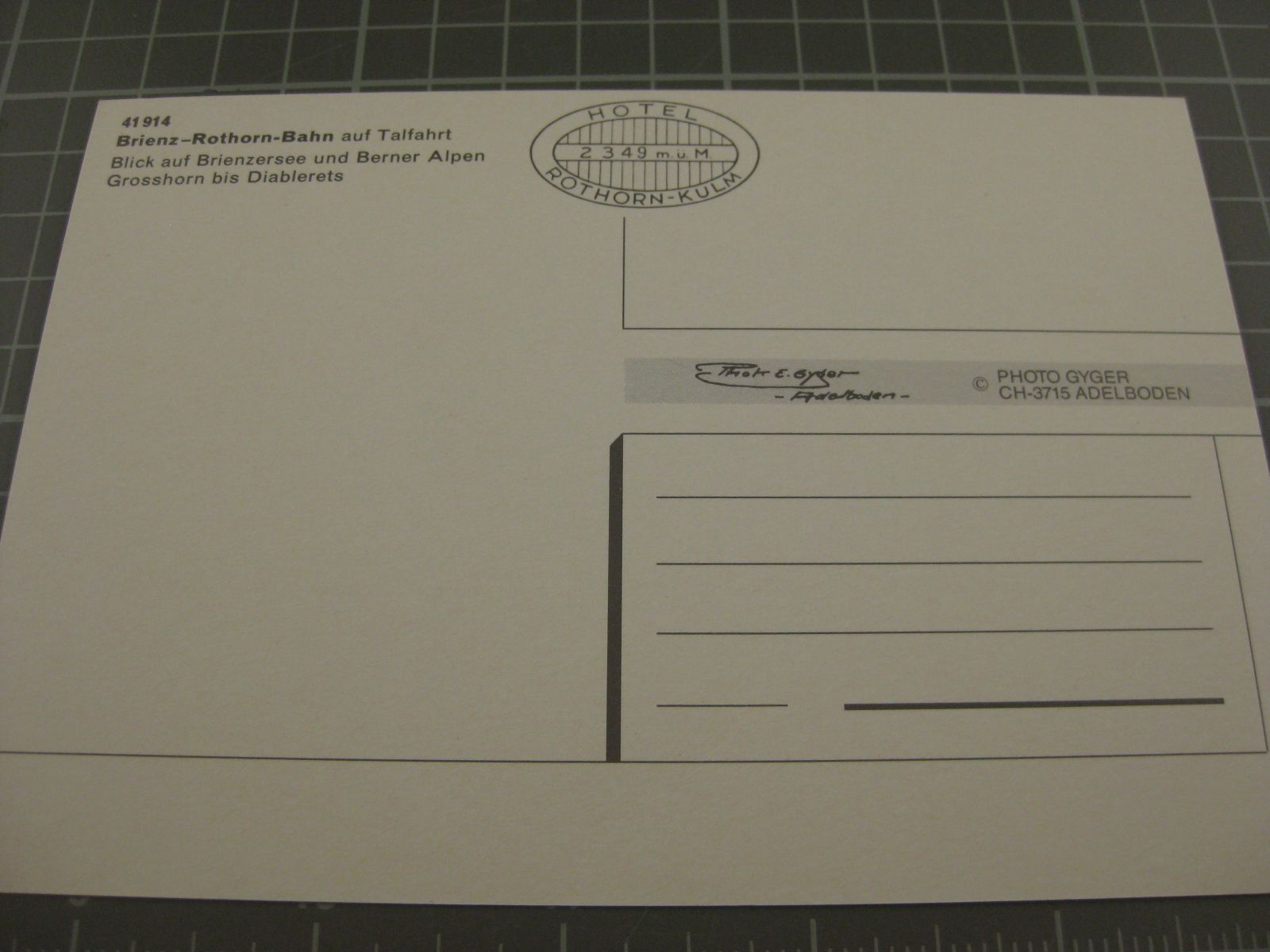 Cartoline postali: Brienz Rothorn Bahn – Usato da Malters venduto da Marosko 1