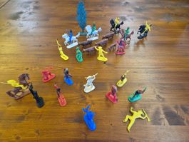 Indianer und Cowboys mit Rindern