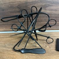 Skulptur-Set: Aus Metalldraht, einzigartige Deko-Objekte