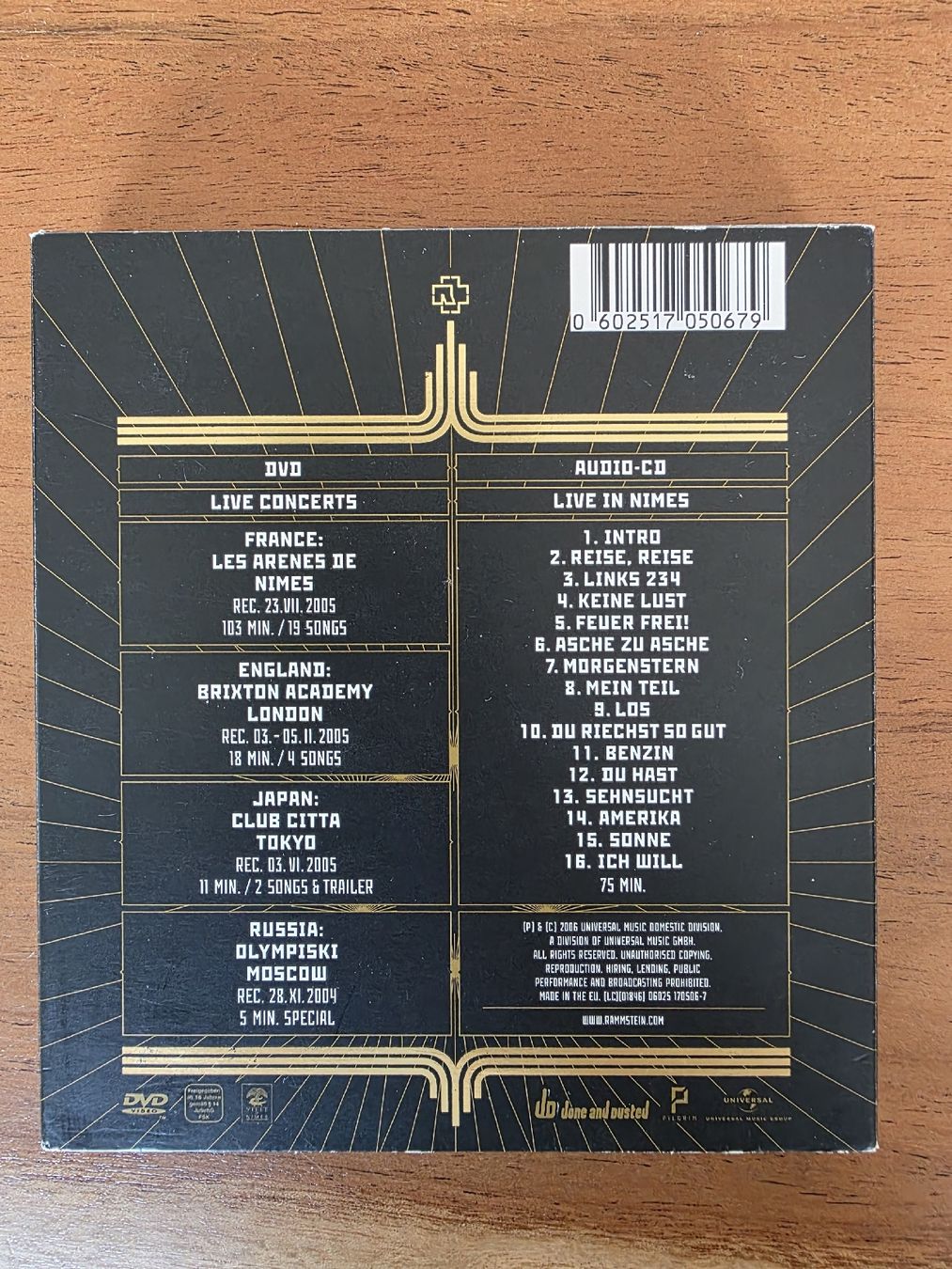 CD: Rammstein Völkerball (CD + DVD Package), Special Edition. – Nuovo (secondo la descrizione) da Zürich venduto da Leica.C89 7