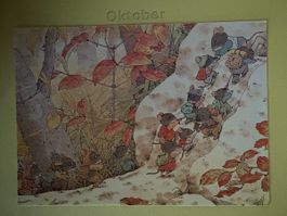 AK mit Bild von Kinderbuch / 14 Mäuse ziehen um