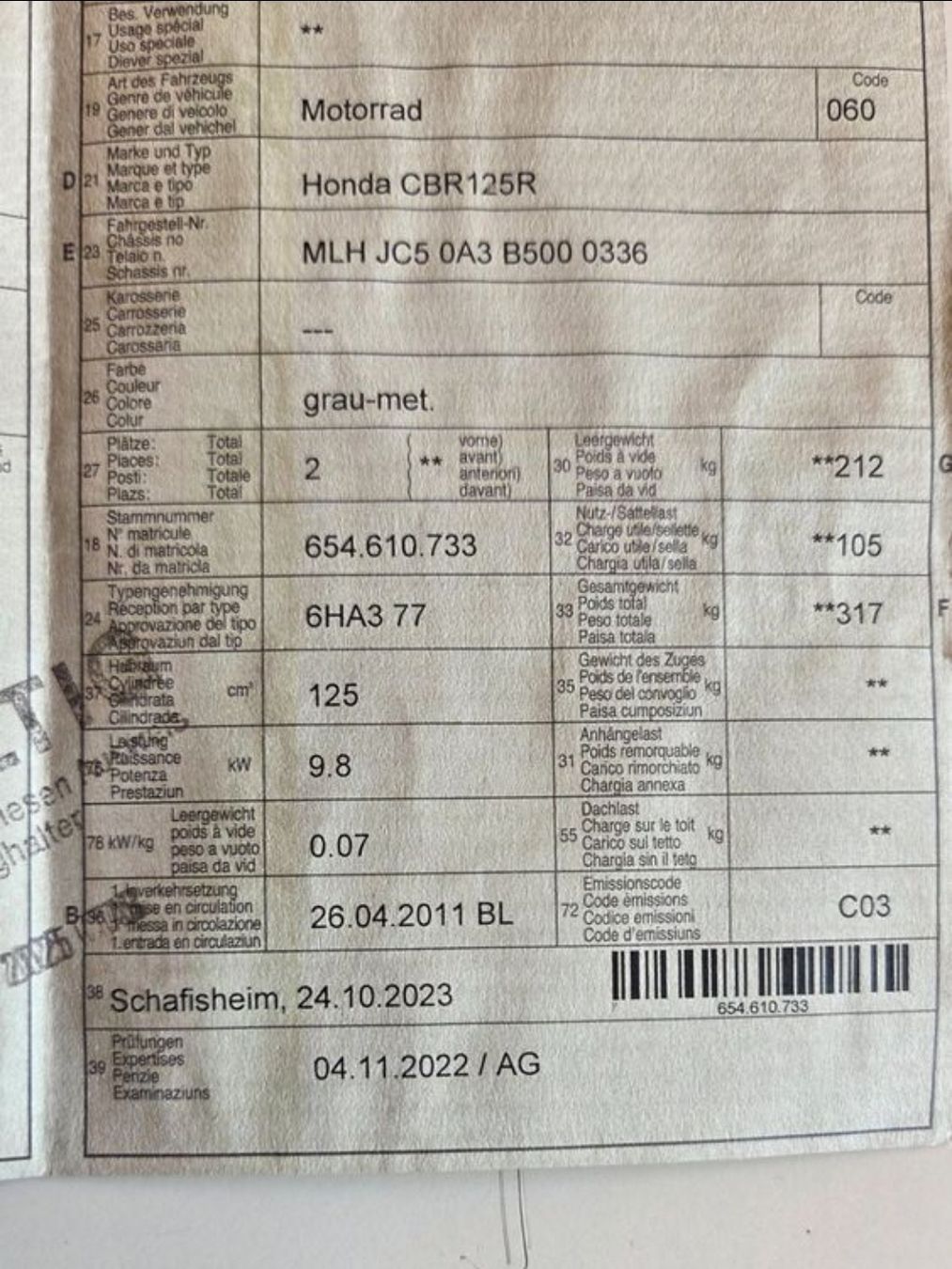 Honda Strada: Honda CBR 125 – Usato da St Gallen venduto da FMAccess 3