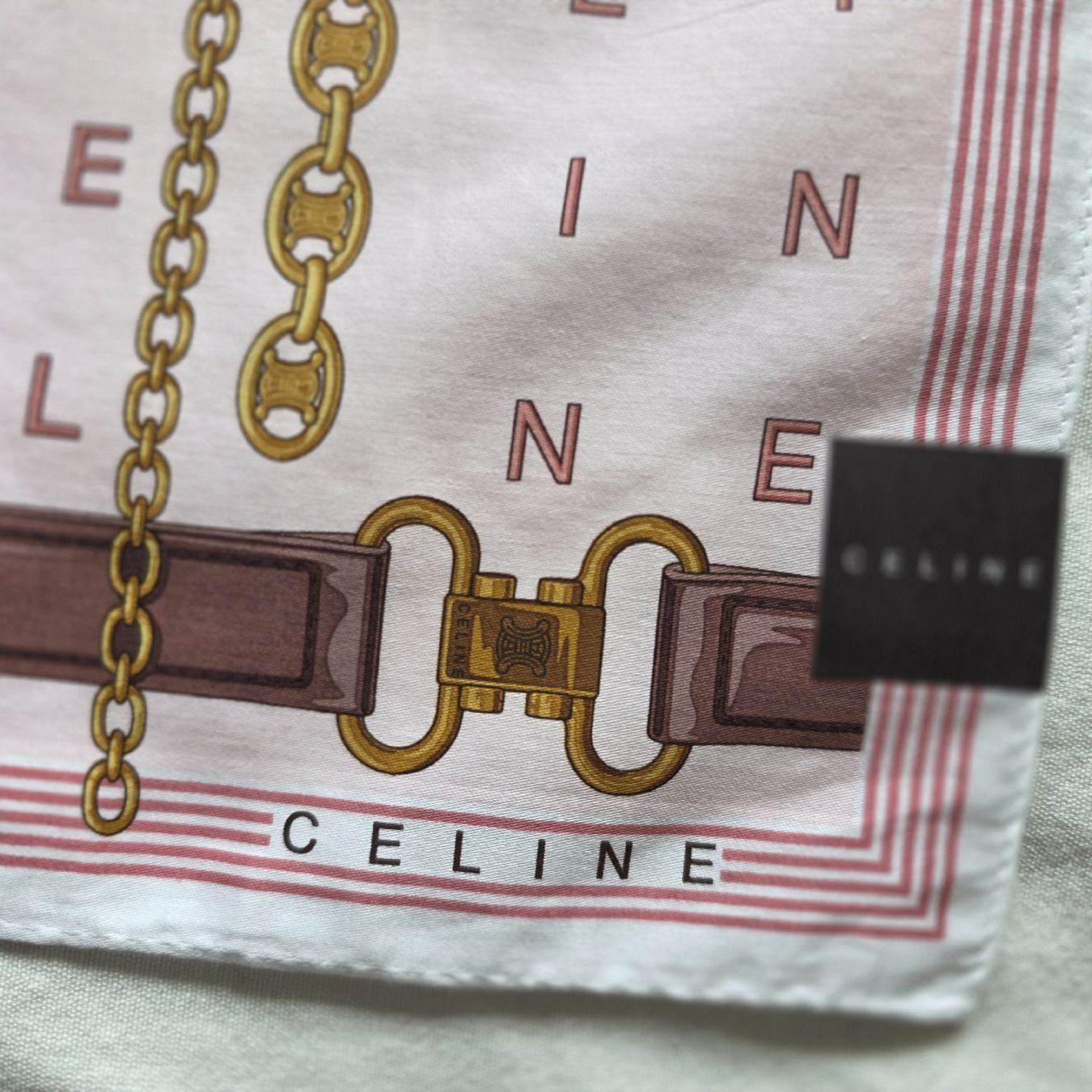 Celine Foulard & Sciarpe: Neues CELINE Baumwolltuch 50x50 cm – Nuovo e nell'imballaggio originale da Zürich venduto da LIMAR 3