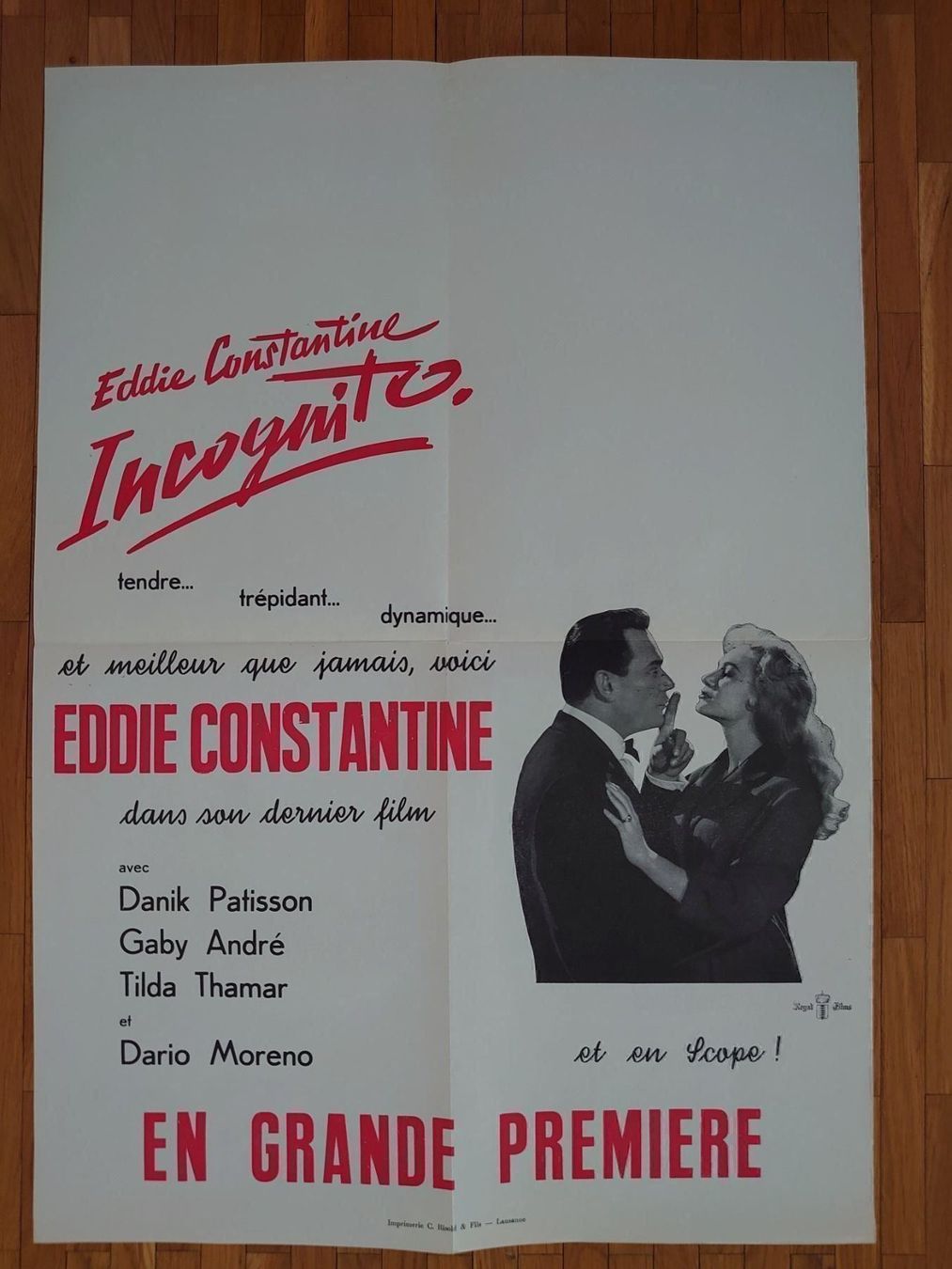 Foto & Immagini: EDDIE CONSTANTINE  ORIGINAL PLAKAT 1958 – Usato da St. Gallen venduto da OPEN