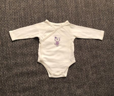 Weisses Baby Body, Gr. 60