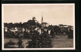 AK Uster, Teilansicht mit Kirche, 1927