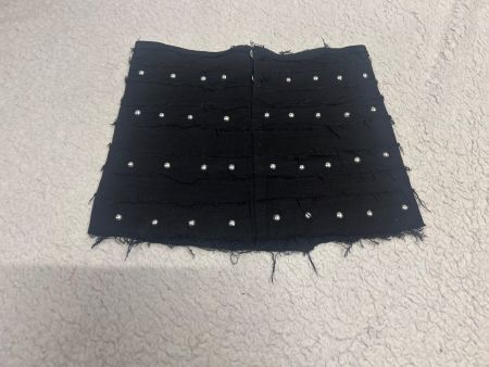 Jeans Minirock mit Nieten schwarz Gr S NEU