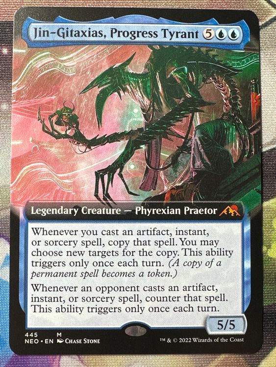 Jin-Gitaxias, Progress Tyrant (Showcase Soft Glow) [Kamigawa: Neon Dynasty] main image 1
