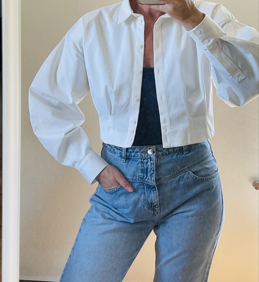 H&M Giacche: White Cropped Cotton jacket H&M – Usato da Oberwil b. Zug venduto da fis_2wtq 5