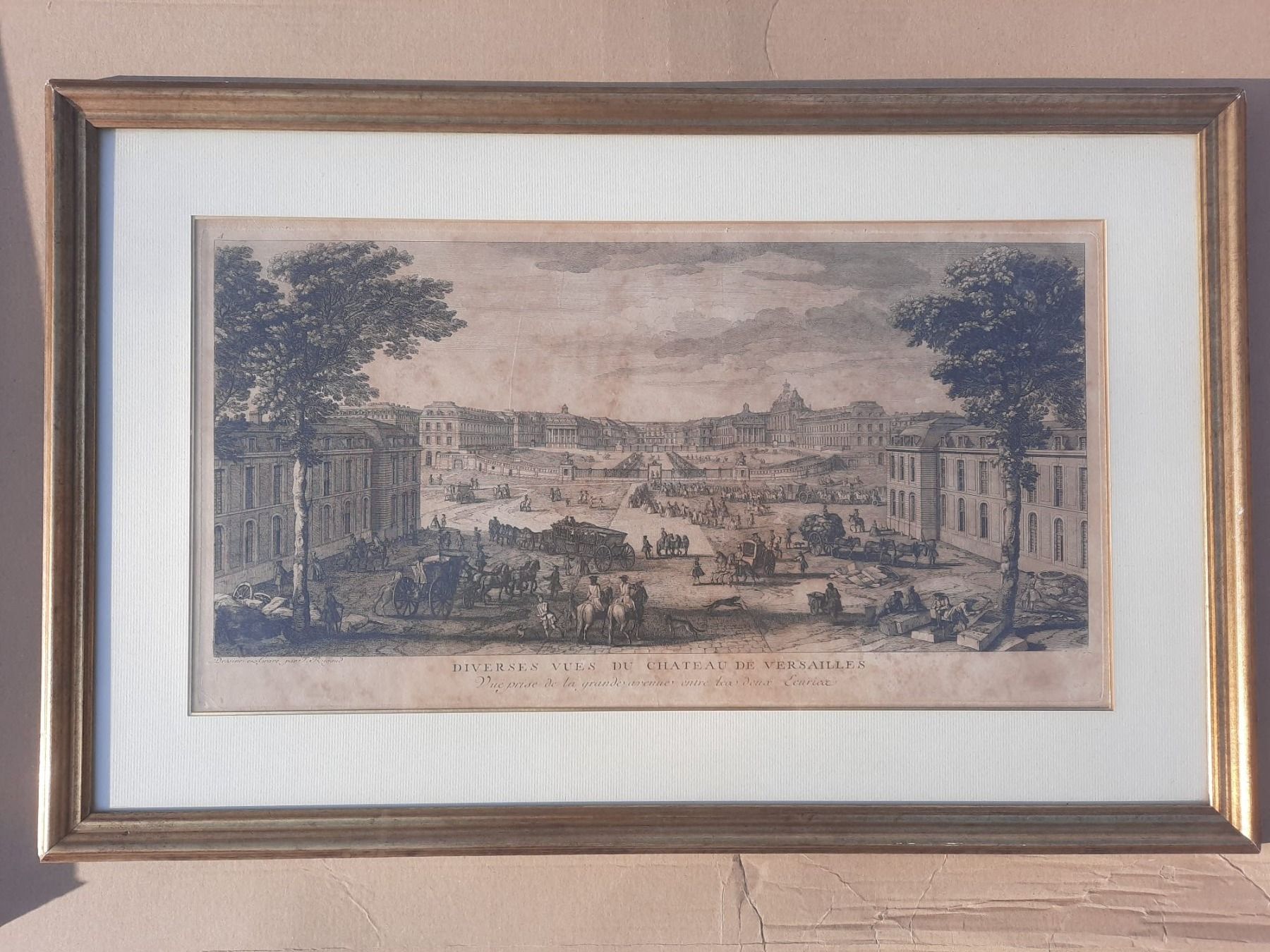 Incisioni: Ancienne gravure de Jacques Rigaud cadre bois doré – Usato da Chamoson venduto da Rbma