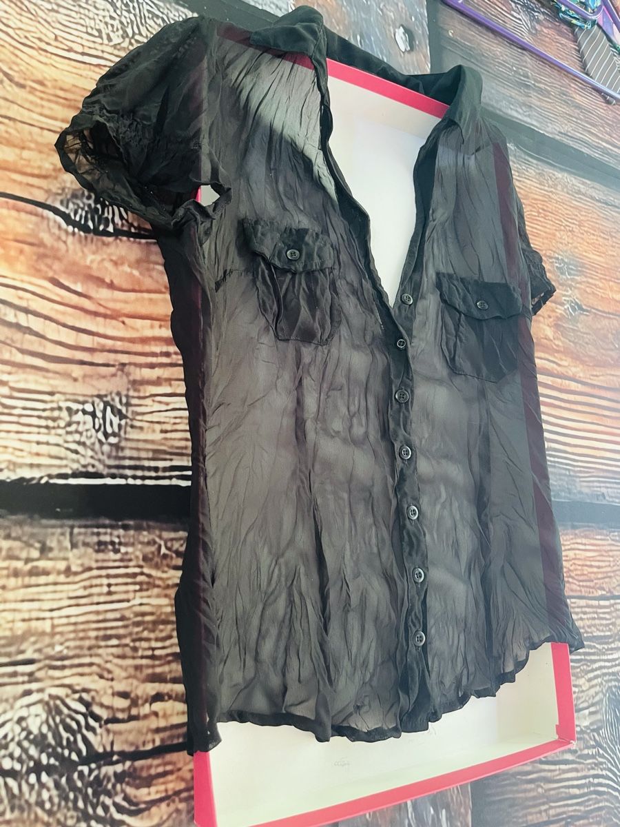 Camicette: Sexy Camicia S/M-trasparente con bottoni e tasche. – Nuovo (secondo la descrizione) da Gordevio venduto da LanaZimm 5