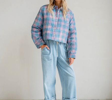 Penn & Ink. karierte wattierte Jacke Grösse M