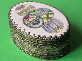 Edle Vintage Schmuckdose Handbemalt Porzellan Spiegel Ziseli