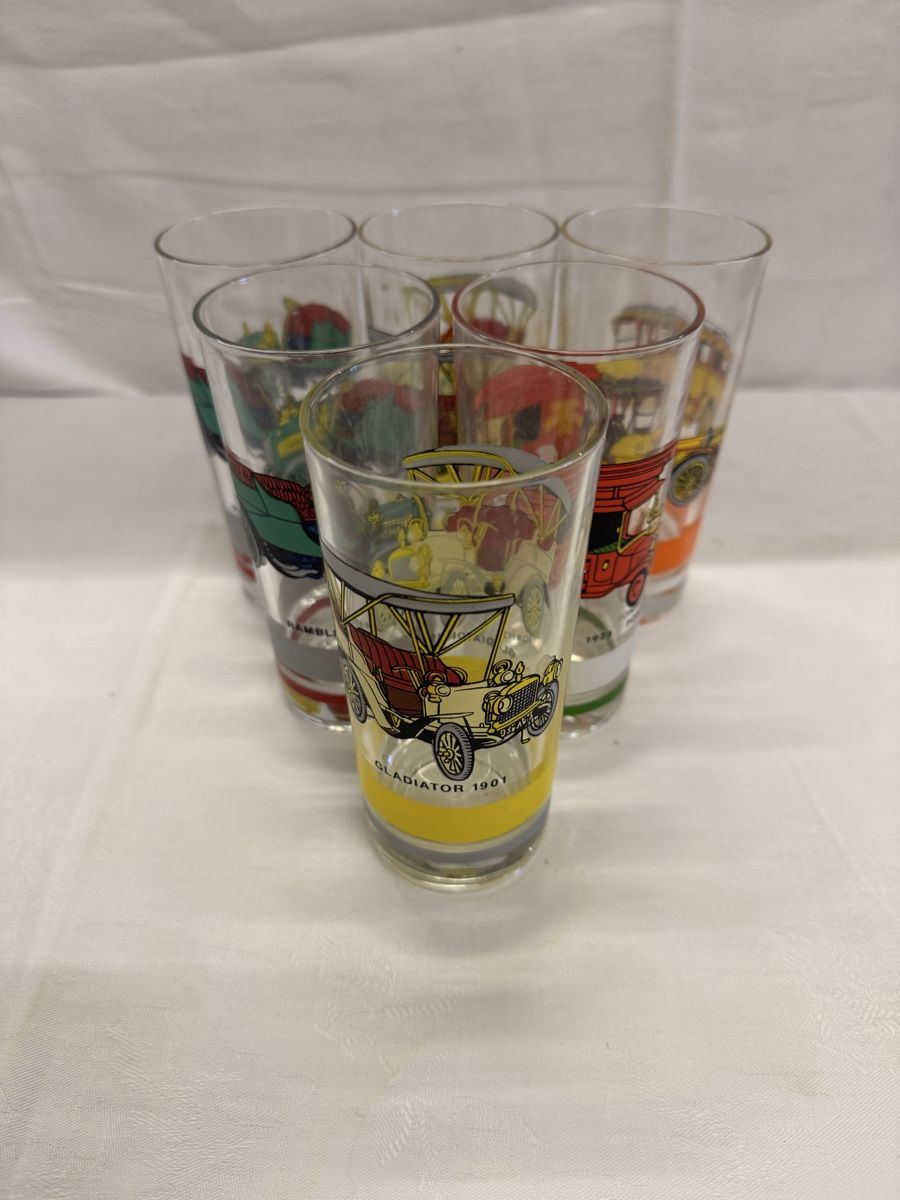 Bicchieri: Vintage-Trinkgläser mit Oldtimer-Motiven. – Usato da Gränichen venduto da onkel_xxl 8
