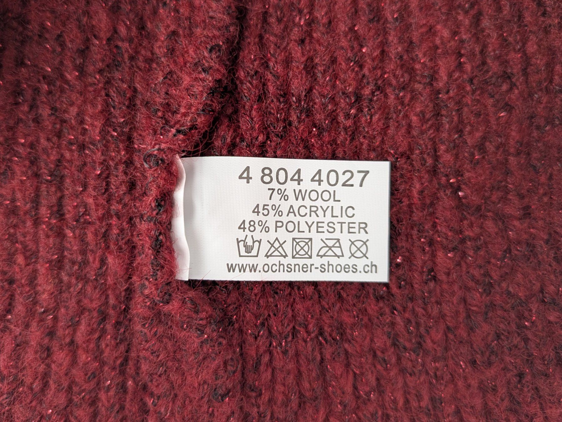 Hüte, Mützen & Caps: VARESE Strickmütze bordeaux – Gebraucht aus Suhr von Restwert_Suhr 3
