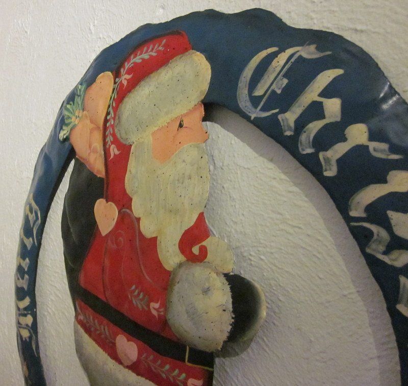 Insegne: Altes dekoratives Blechschild "Merry Christmas" – Usato da Bischofszell venduto da Pfau0 1