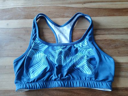 Sports Bra Aspire Blue Floral Pattern Size M