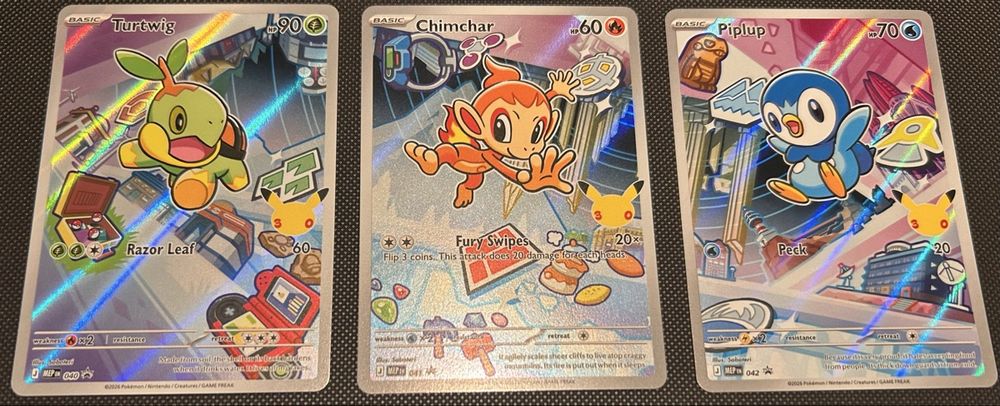 Pokemon First Partners, Piplup, Turtwig, Chimchar EN (Neu (gemäss ...