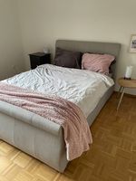 Bett, Doppelbett 140 x 200, grau