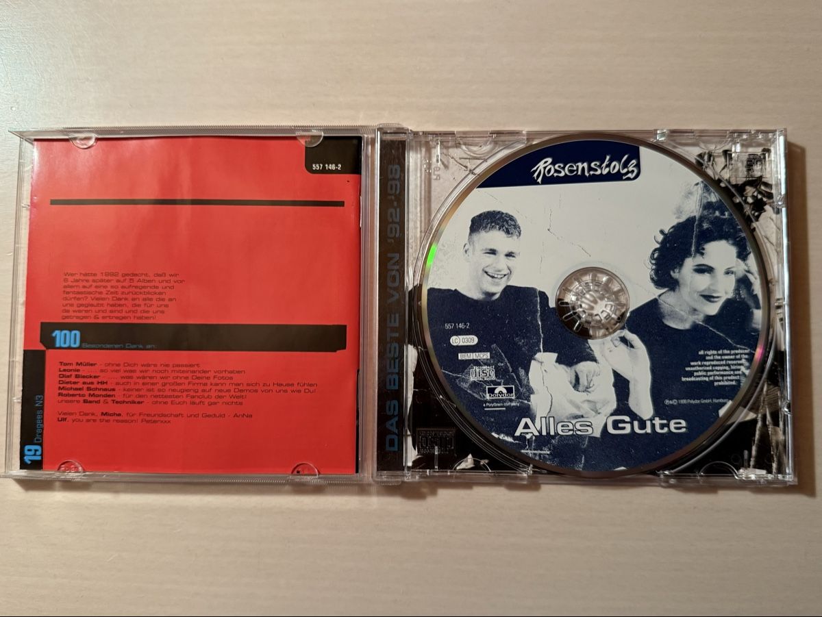 CDs: Rosenstolz - Alles Gute CD (1998) – Gebraucht aus Oberried Brienz von Chyara 2