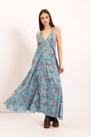 💗ANOUK💗 Natasha Maxi Kleid Robe Türkis One Size S M L