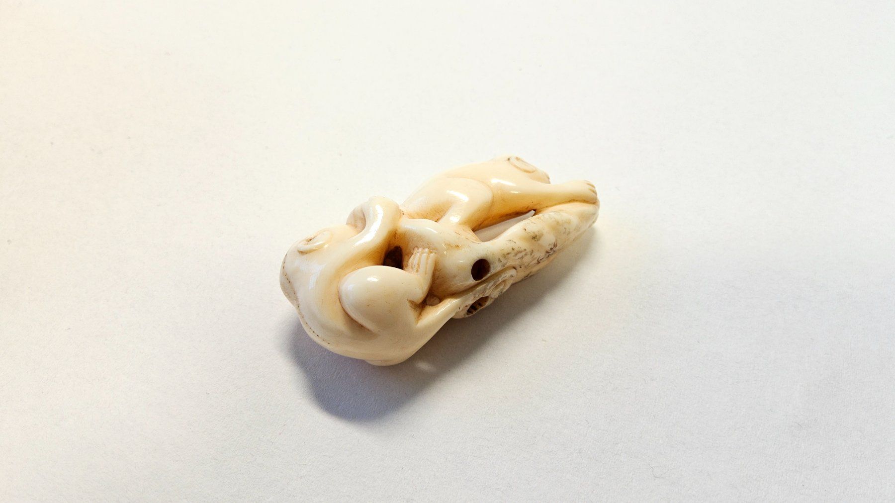 Statuette: Magnifique ancien Netsuke signé – Usato da Malleray venduto da Frederic24 8