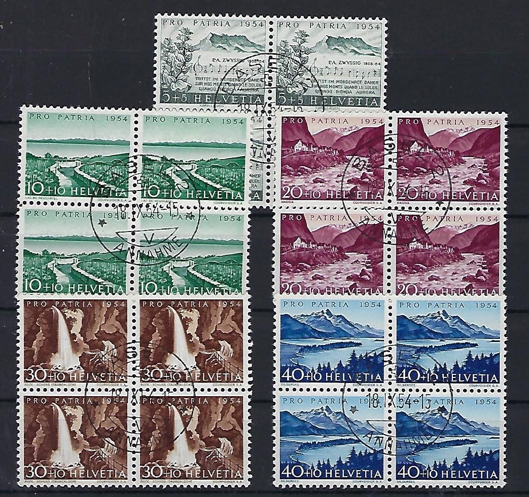 Tutti i francobolli: 1954  Patria Viererblocks gestempelt   15451 – Usato da Lunden venduto da Animus999