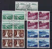 1954  Patria Viererblocks gestempelt   15451