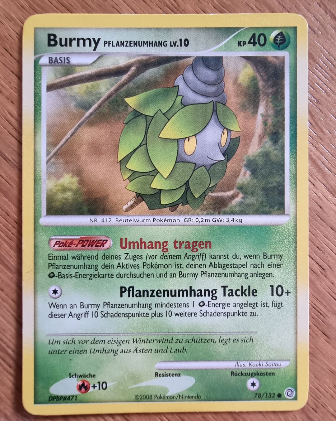 Pokémon Carte collezionabili: Pokémon Burmy 2008 DE 78/132 – Usato da Roggwil BE venduto da S_Cards