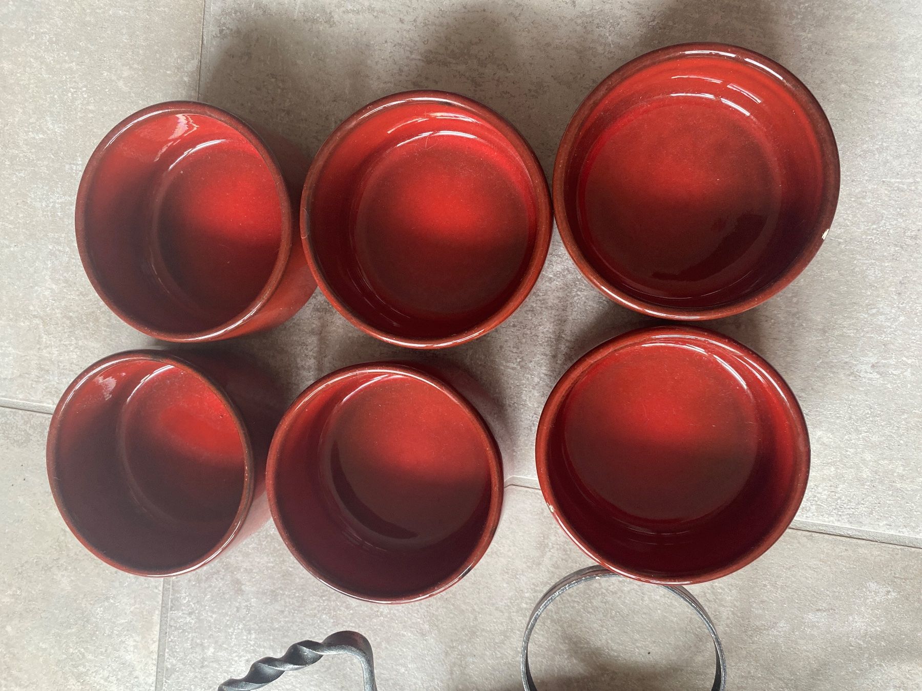 Set di piatti: Rustikales Fondue-Set mit 6 Schälchen – Usato da Bülach venduto da Jackybabue 1