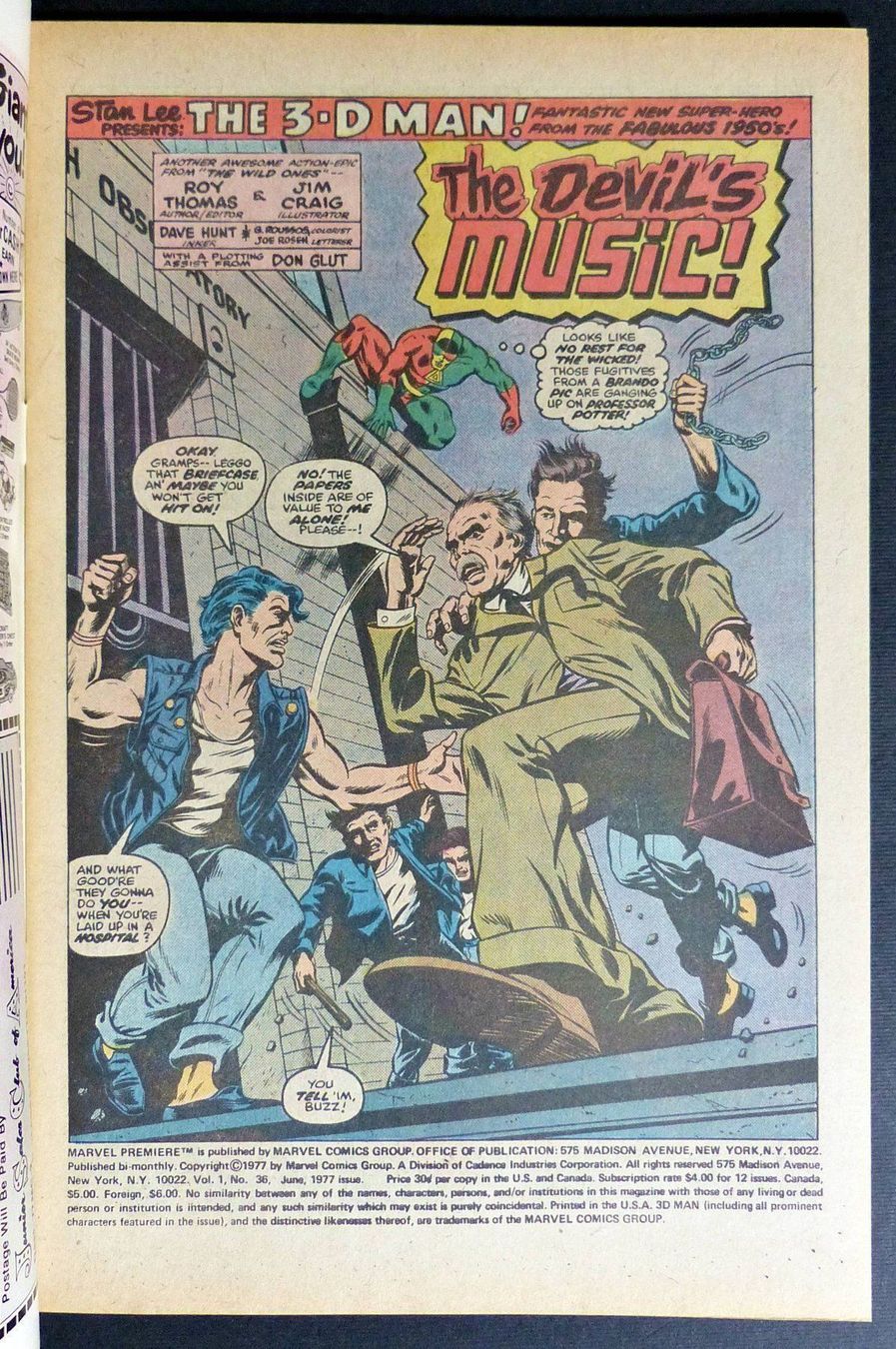 Fumetti: MARVEL PREMIERE 35-36  🔑 KEY ISSUE 3-D MAN 1ST APP.  1977 – Usato da Lugano venduto da YouWantUS 5