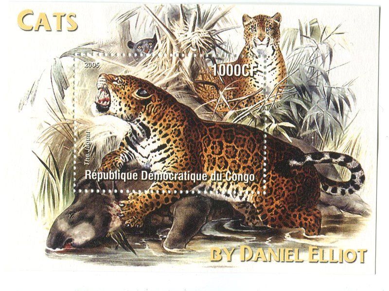 Alle Briefmarken: Block "Jaguar". Kongo – Neu und originalverpackt aus Basel von Butsch5