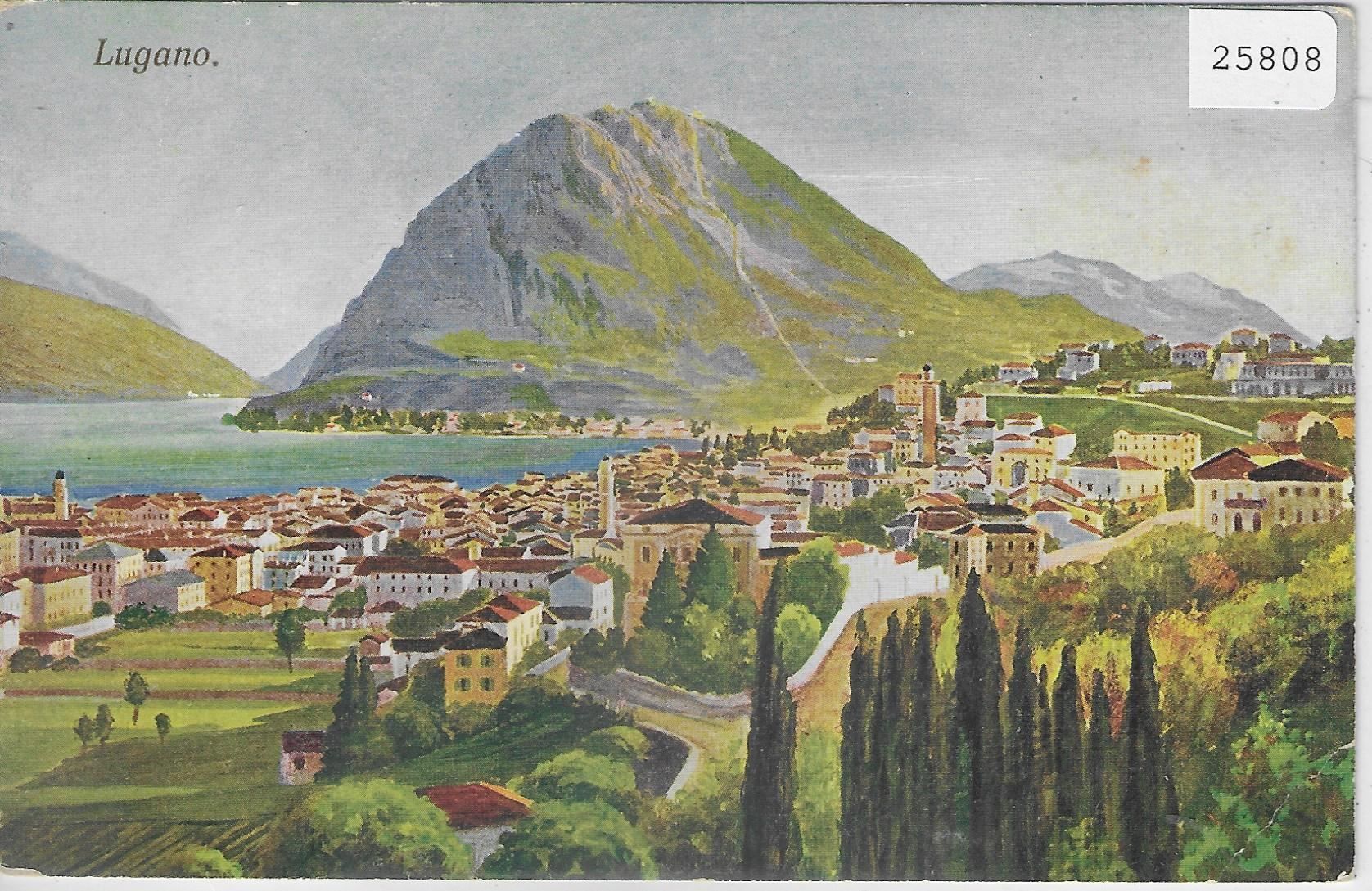 Cartes postales: St. Gotthardbahn - Lugano - Wanderer- – Antique à Ettingen par Kartenplanet